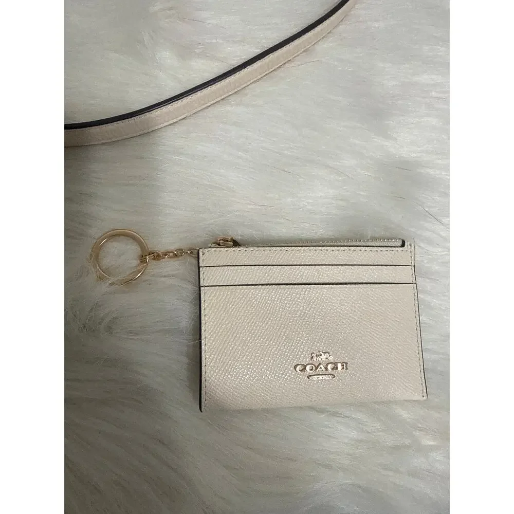 Coach Mini Jamie Camera Crossbody - Mini Skinny ID Case Chalk Classic Minimalist